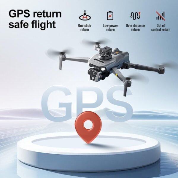 2025 NEW V168 MAX Upgraded Drone with Front 1080P PTZ Camera, GPS Return, Dual Lens, Folding Design, 4.5 Inch Screen RC Quadcopter, Modern Drone Design,Brushless Motor. - Image 6