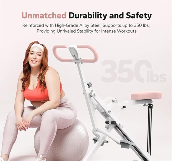 MERACH Squat Machine Glutes Workout Adjustable Resistance Foldable Exercise Equipment Leg Exercise Machine, FathersDayGift with 350lbs Weight Capacity, Rowing Machine - Image 4