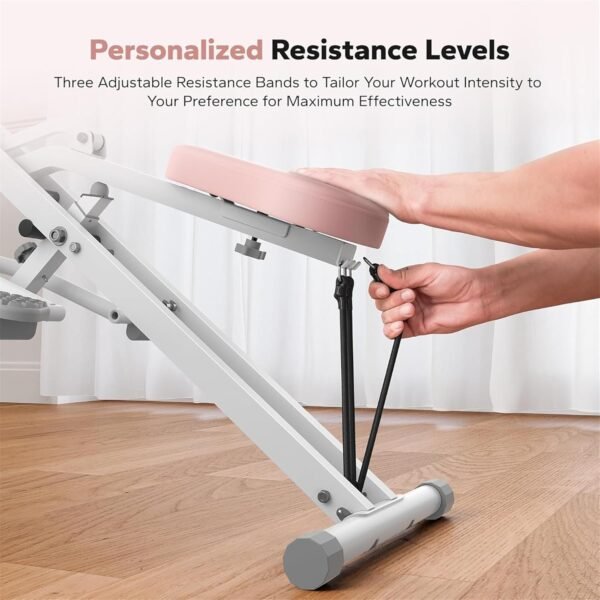 MERACH Squat Machine Glutes Workout Adjustable Resistance Foldable Exercise Equipment Leg Exercise Machine, FathersDayGift with 350lbs Weight Capacity, Rowing Machine - Image 5
